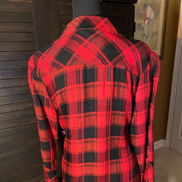 Red and black Buffalo Plaid jacket, - Picture 2 of 4